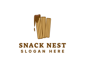 Sweet Chocolate Churros logo design