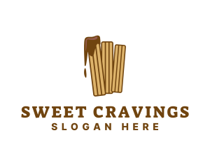 Sweet Chocolate Churros logo design