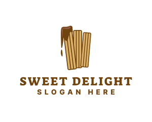 Sweet Chocolate Churros logo design