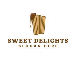 Sweet Chocolate Churros logo design