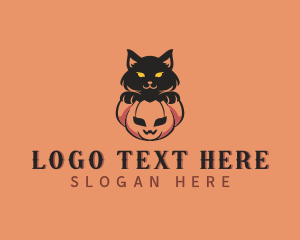 Halloween Pumpkin Cat logo