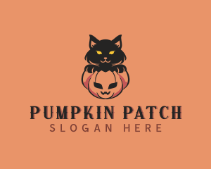 Halloween Pumpkin Cat logo