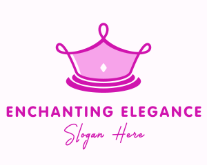 Pink Princess Crown logo design