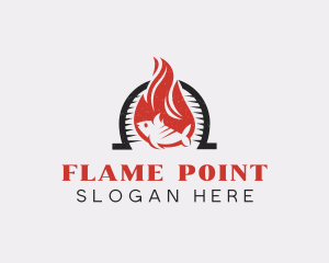 Flaming Fish Grill logo design