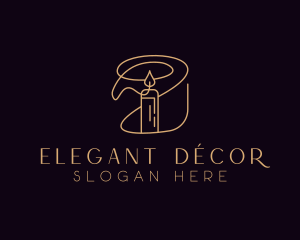 Candlelight Decor Candle logo design