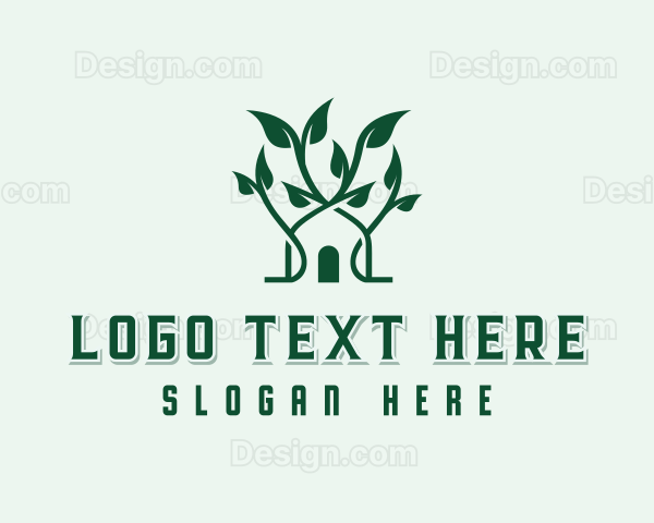 Tree Plant Gardening Logo