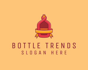 Red Alcohol Bottle Flask logo