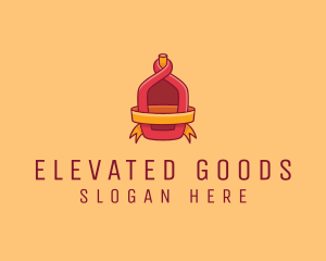 Red Alcohol Bottle Flask logo design