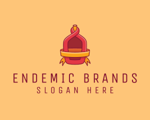 Red Alcohol Bottle Flask logo design