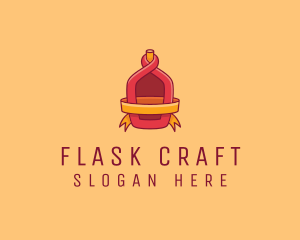 Red Alcohol Bottle Flask logo