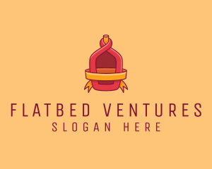 Red Alcohol Bottle Flask logo design