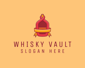 Red Alcohol Bottle Flask logo