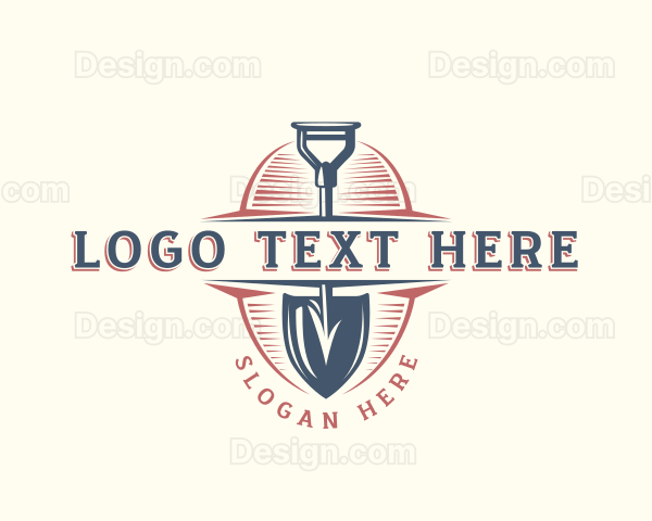 Shovel Landscaping Tool Logo