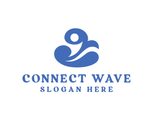 Wave Flower Ecology logo design