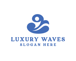 Wave Flower Ecology logo design