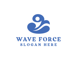 Wave Flower Ecology logo design