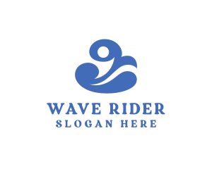 Wave Flower Ecology logo design