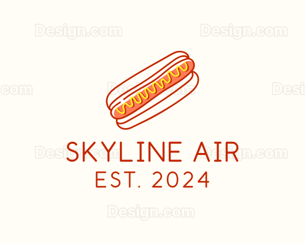 Cafeteria Hot Dog Doodle Logo
