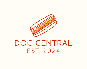 Cafeteria Hot Dog Doodle  logo