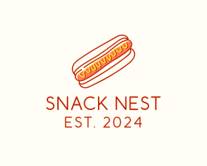 Cafeteria Hot Dog Doodle  logo design