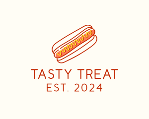 Cafeteria Hot Dog Doodle  logo design