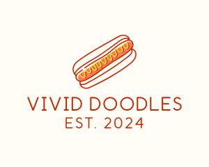 Cafeteria Hot Dog Doodle  logo design