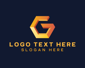 3D Geometric Hexagon Business Letter G logo