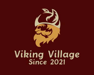 Viking Warrior Head logo design