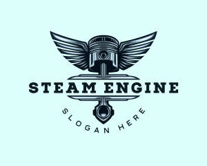 Wing Piston Engine logo design