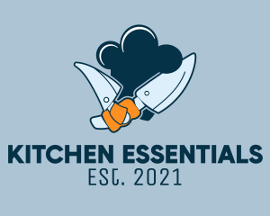 Chef Kitchen Knife  logo design