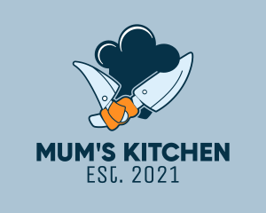 Chef Kitchen Knife  logo design