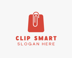 Paper Clip Shopping logo design