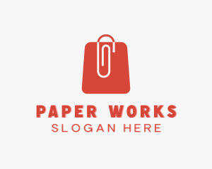 Paper Clip Shopping logo design