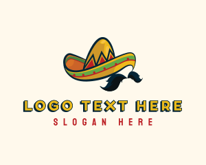 Mustache Mexican Hat logo