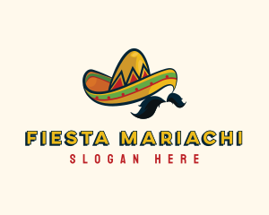 Mustache Mexican Hat logo