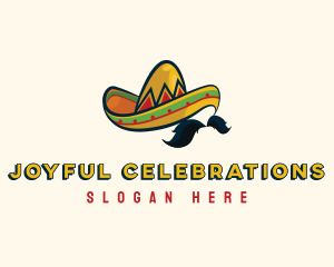 Mustache Mexican Hat logo