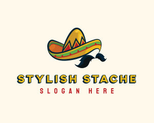 Mustache Mexican Hat logo