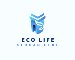 Garbage Bin Eco logo design