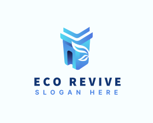 Garbage Bin Eco logo design