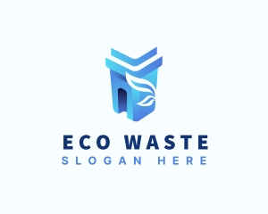 Garbage Bin Eco logo design