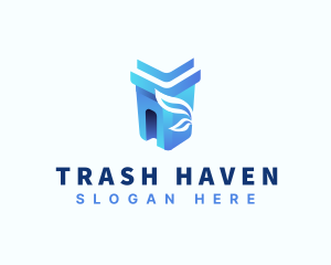 Garbage Bin Eco logo design