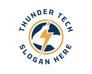 Thunder Power Bolt logo design