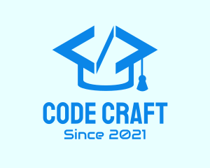 Graduation Cap Code logo design