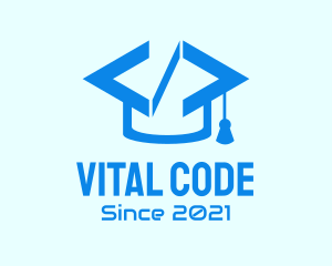 Graduation Cap Code logo design