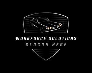 Car Garage Shield Logo