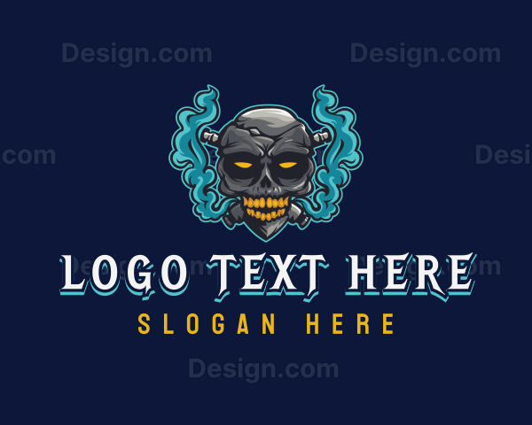 Vaping Skull Gamer Logo