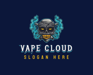 Vaping Skull Gamer logo design