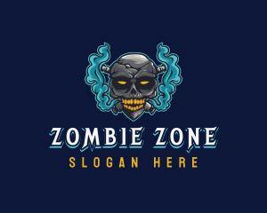 Vaping Skull Gamer logo design