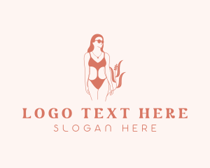 Model - Sexy Swimsuit Model logo design