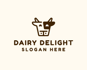 Dairy Cow Head logo design